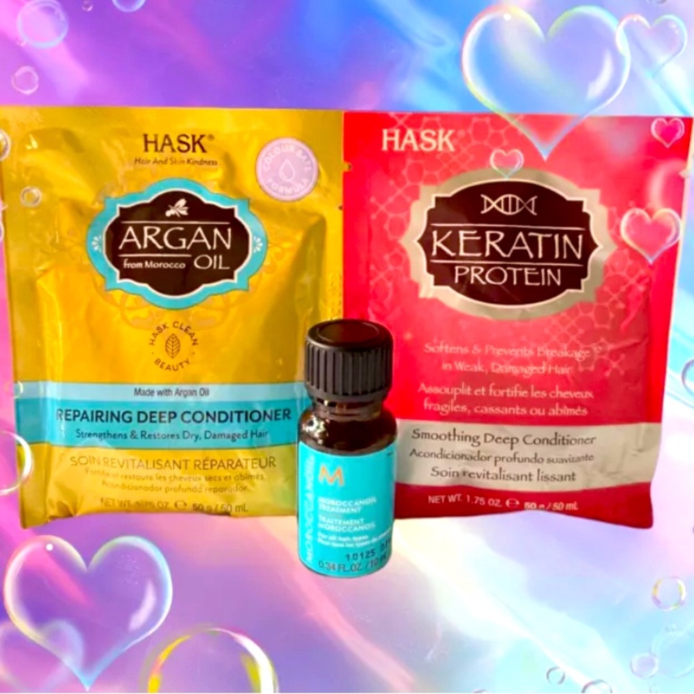 Haircare Bundle | Moroccan Oil Treatment, Argan Oil & Keratin Protein